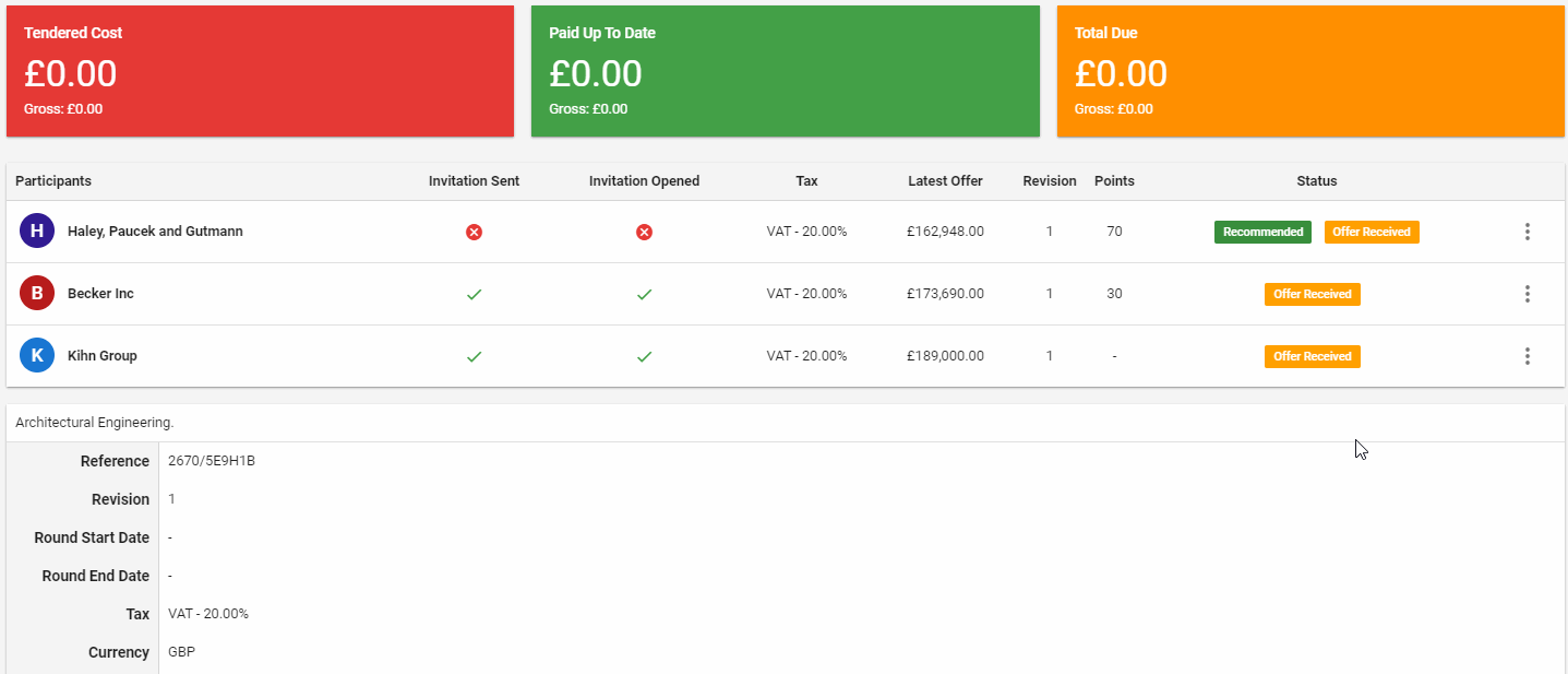 How to add the Tender offers from the suppliers? – Archdesk